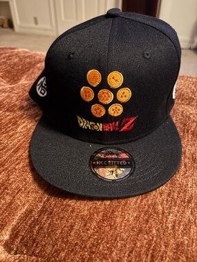 Dragon Ball Z Black Fitted Cap with Dragon Ball Embroidery